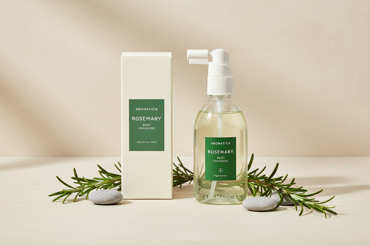 Aromatica Rosemary Root Enhancer box and bottle composition